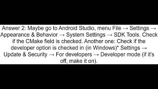 Flutter error No CMAKECXXCOMPILER could be found [upl. by Roanna]