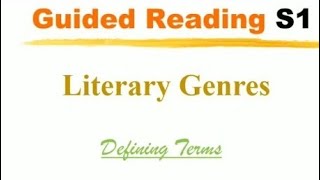 Literary Genres  Guided Reading Module Semestre 1 English Studies الأنواع الأدبية حصة مهمة [upl. by Winthrop557]