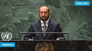 🇦🇲 Armenia  Minister for Foreign Affairs Addresses United Nations General Debate 78th Session [upl. by Carin]