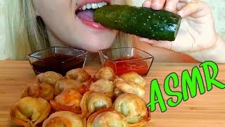 ASMR 🥟 FRIED DUMPLINGS  PICKLE 🥒 咀嚼 音 먹방 Crunchy Eating Sounds No Talking [upl. by Slifka]