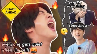 Jin being so done with BTS amp scolding them for 14min straight  no one can argue with Jin [upl. by Anila]