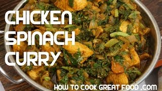 Chicken amp Spinach Curry Recipe  Indian cooking Sagwala Palak Masala [upl. by Hamner166]