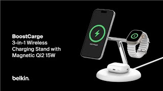 Belkin BoostCharge Pro 3in1 Magnetic Wireless Charging Stand with Qi2 15W [upl. by Bodkin]