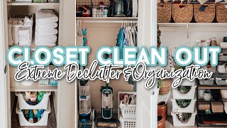 EXTREME CLOSET CLEANOUT I removed 123 items 🥲 organization tips amp declutter [upl. by Philbert]