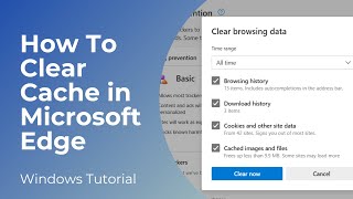 How to Clear Cache in Microsoft Edge  Delete Browser Cache [upl. by Tommi]