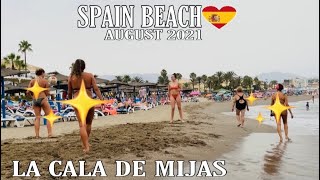 LA CALA DE MIJAS SPAIN BEACHWALK AUGUST 2021 Latest Summer Beach Walk Updates in Costa Del Sol🌞 4K [upl. by Moshe973]