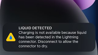 iphone quotCharging is Not Available Liquid has been detected in the lightning connectorquot FIXED [upl. by Nlycaj615]