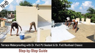 Terrace Waterproofing with Dr Fixit PU Sealant amp Dr Fixit Roofseal Classic  StepbyStep Guide [upl. by Ostraw23]