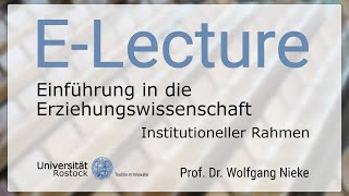 98 Einführung in die Erziehungswissenschaft  Institutioneller Rahmen [upl. by Gomer]