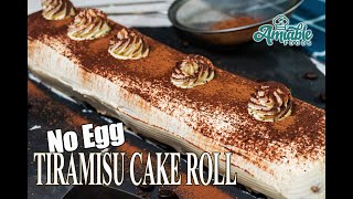 Tiramisu Cake Roll No Eggs [upl. by Bowyer]