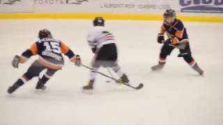 But de Julien Blais Vict30 vs Forillon Coupe Desjardins Gaspé 5 avril 17 [upl. by Aicissej]