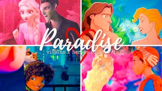 Paradise  Villains x Heroes NonDisney Crossover Collab with thexangeldits [upl. by Essila732]