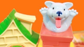 Play Doh The Story of the 3 Three Little Pigs Big Wolf [upl. by Enailil]