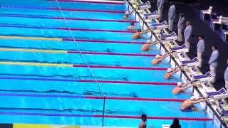 50m Backstroke Men Final Swimming World Championships BCN 2013 Camile LACOURT Gold Medal [upl. by Hyland]