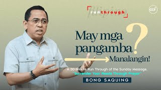 May Mga Pangamba Manalangin  Bong Saquing  Run Through [upl. by Karyl]