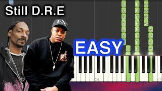 Still DRE  Dr Dre ft Snoop Dogg EASY Piano Tutorial [upl. by Xenos]