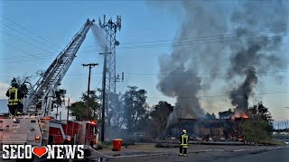 Rocky Ford Fire Department VS Abandoned Popcorn Factory Fire on September 8 2024 [upl. by Dimah]