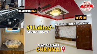 Fully Furnished House for sale in Chennai🥳with Beautiful Interior😍Dont Miss it‼️Michaung Flood [upl. by Agan]