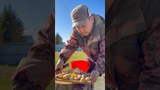 Fresh potatoes on the fire🥔  Свежий картофель на костре🥔 pandasakha food [upl. by Grubb]