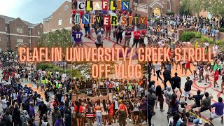 Claflin University Greek Stroll Off 2023  VLOG 🧡🐾 [upl. by Engelhart]