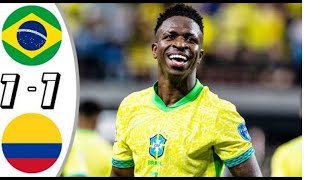 Brazil vs Colombia 11 Highlights and All Goals Copa América 2024 [upl. by Eveivenej]