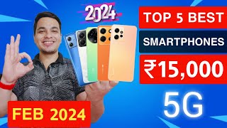 Top 5 Best 5G Phones Under 15000 in Feb 2024  Best Smartphone Under 15000 [upl. by Bonine271]