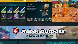 LEGO Fortnite Star Wars Guide  Level 10 Rebel Outpost And NEW Items [upl. by Sset]