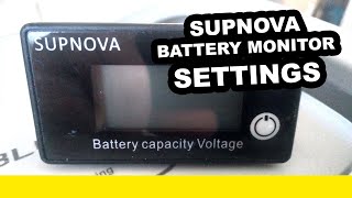 SUPNOVA Battery Monitor Settings Guide [upl. by Cir]