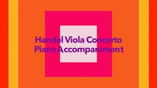 Handel  Casadesus Viola Concerto in B Minor Piano Accompaniment  Moderate tempo [upl. by Eicaj]