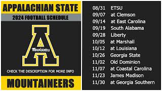 2024 Appalachian State Mountaineers Football Schedule [upl. by Olson644]