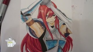 How to draw Erza Scarlet エルザ・スカーレット [upl. by Fredi74]