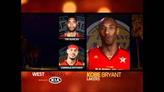 Kobe Bryant Introduces the West Starters [upl. by Apple]