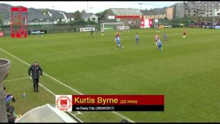 Goal Kurtis Byrne vs Derry City 28042017 [upl. by Bettzel6]