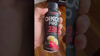 OIKOS Pro are delicious protein OIKOS yogurt StrawberryBanana health food life subscribe [upl. by Adon]