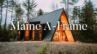 Luxury AFrame Cabin w Perfect Interior Design  Maine Aframe Full Tour [upl. by Broida219]