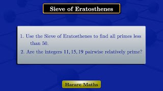 Eratosthenes Sieve for Prime Numbers [upl. by Sitarski5]