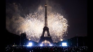 Paris New Year 2024 Celebration Fireworks Full HD  France New years Eve  Eiffel Tower  4K [upl. by Galvin]