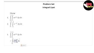 Problem Set Kalkulus  Integral Lipat [upl. by Nickolas541]