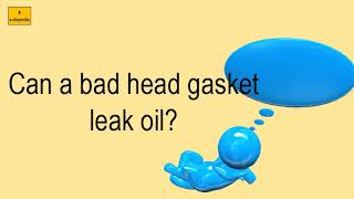 Can A Bad Head Gasket Leak Oil [upl. by Rebba]