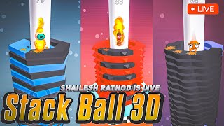 Breaking World Record in Live 🥵 Stack Ball 3D Game Live 🏀🏆 stackbounce shortfeed ytshorts [upl. by Howard224]