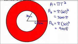 Area of Shaded Region Concentric Circles [upl. by Guildroy]