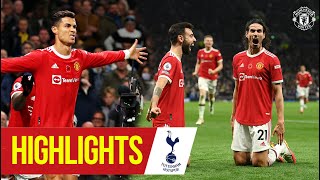 Ronaldo Cavani amp Rashford seal vital win  Highlights  Tottenham Hotspur 03 Manchester United [upl. by Cornelius]