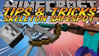 Minecraft Tips and Tricks  How to Kill Skeletons in Minecraft 15  Wither Skeleton Safespots [upl. by Stedt]