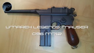 Umarex Legends Mauser C96 M712 FullAuto 177 Caliber BB Gun Review [upl. by Arze761]