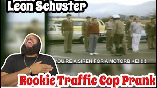 LEON SCHUSTER ROOKIE TRAFFIC POLICE PRANK  REACTION 😂 [upl. by Annyrb109]