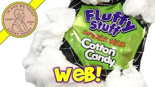 Charms Fluffy Stuff Spider Web Sour Cotton Candy [upl. by Cantlon]