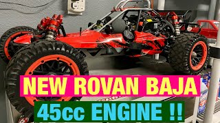 NEW ROVAN BAJA 5b 45CC  DIRT AND GRASS BASHING [upl. by Beniamino]