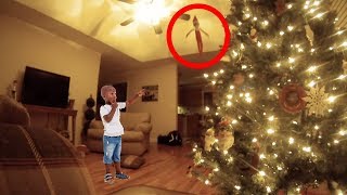 Kid Catches Elf On A Shelf IN HIS HOUSE 😱 [upl. by Flessel8]