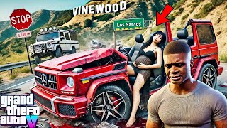 😢Franklins Pregnant Girlfriend Mia Got Into a Serious Car CrashGTA 5 Real Life Mod Remastered [upl. by Ennairam]