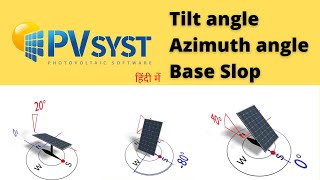 Understanding of Tilt angle Azimuth angle and Base slope of a Solar Module in Pvsyst software [upl. by Anihta]